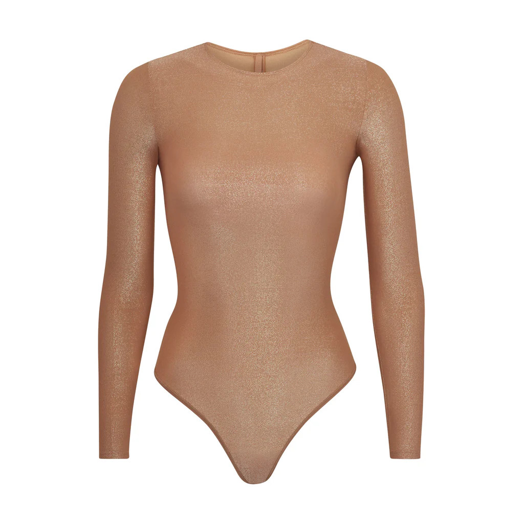 SHIMMER LONG SLEEVE BODYSUIT | SKIMS (US)