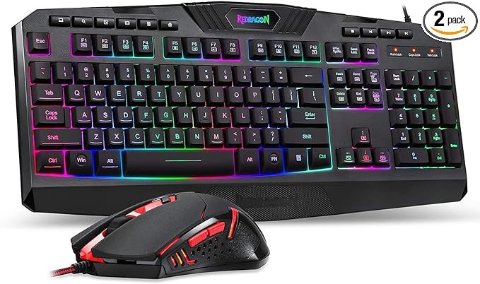 Redragon S101 Gaming Keyboard, M601 Mouse, RGB Backlit Gaming Keyboard, Programmable Backlit Gami... | Amazon (US)