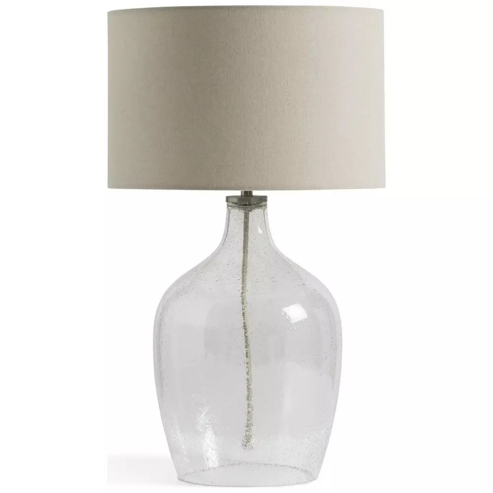 Buy Habitat Abas Glass Table Lamp - Clear & Cream | Table lamps | Habitat | Habitat UK