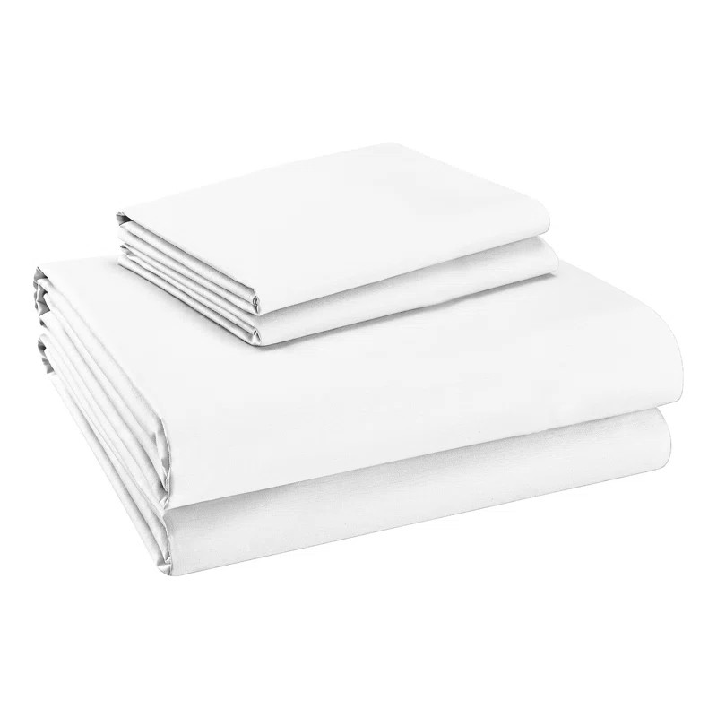 300 Thread Count Organic 100% Cotton Cool & Crisp Percale Weave Sheet Set | Wayfair North America