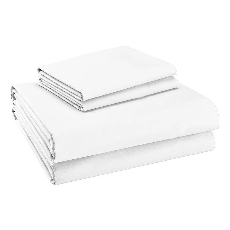 300 Thread Count Organic 100% Cotton Cool & Crisp Percale Weave Sheet Set | Wayfair North America