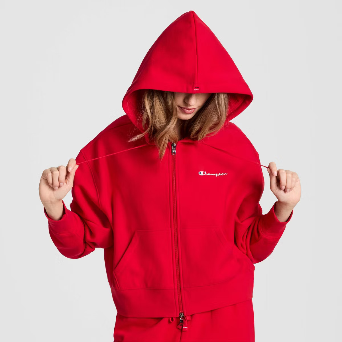 Champion Women's Cropped Fleece Zip-Up Sweatshirt | Target