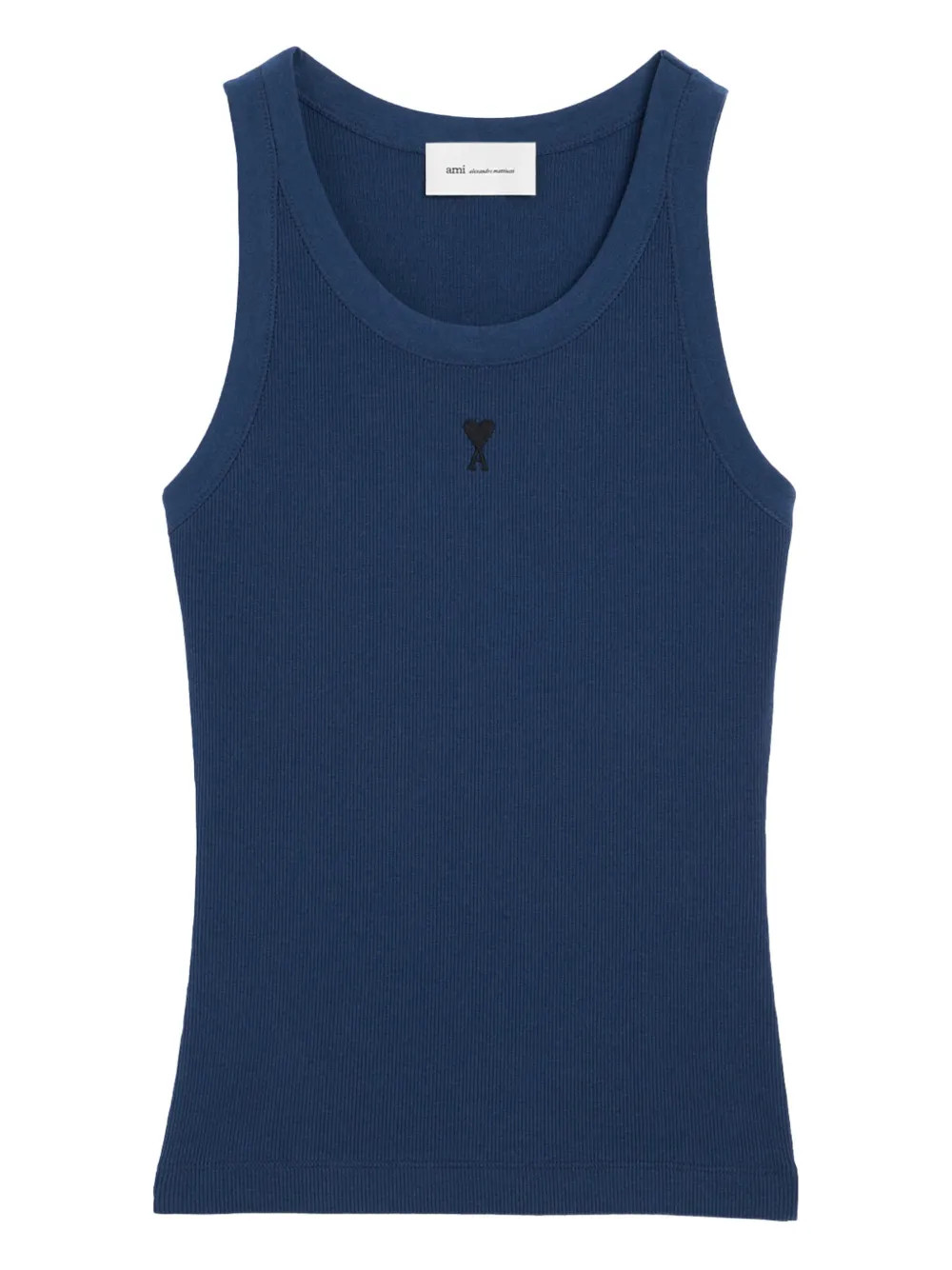 AMI Paris Cotton Ami De Coeur Tanktop | Blue | FARFETCH LU | Farfetch Global