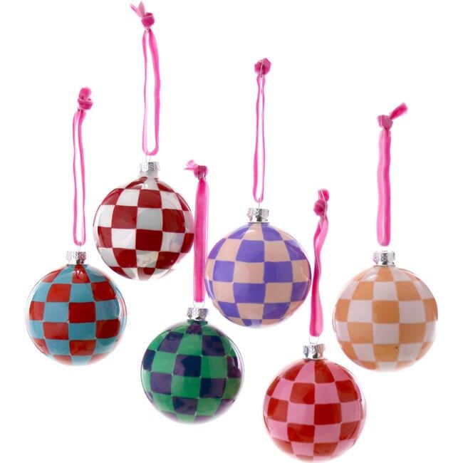 Checkered Ornament Set | Maisonette