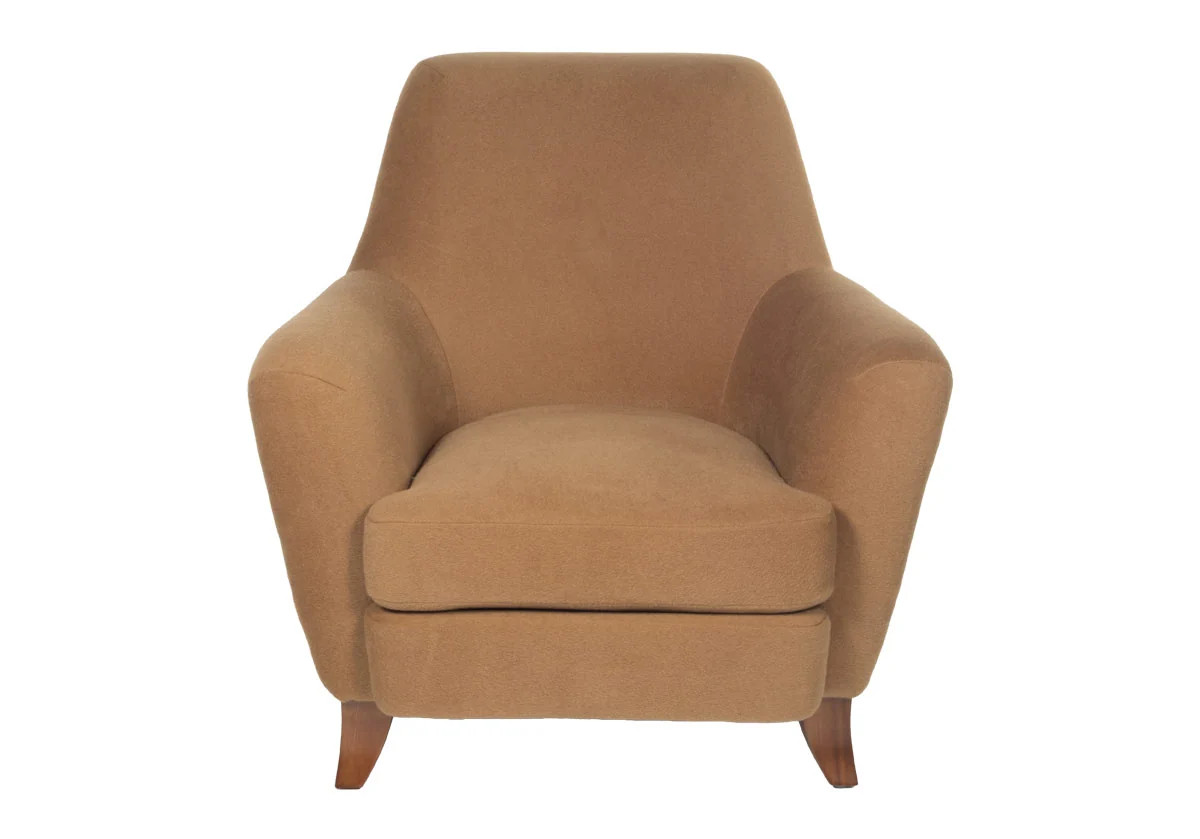 FREDDIE LOUNGE CHAIR | Alpaca Wool Blend in Camel | Alice Lane Home Collection