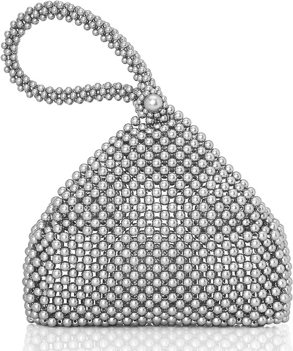 BABEYOND Pearl Clutch Purse Evening Bags for Women Elegant Triangle Purse for Wedding Bride Party... | Amazon (US)