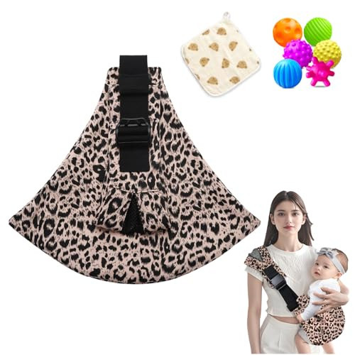 Baby Sling Carrier, Adjustable Baby Carrier, Adjustable Sling Easy Toddler Carrier Comfortable Baby Wrap Carrier Baby Carrier Wrap for Newborn Up to 3-36 Months (Leopard Pink) | Amazon (UK)