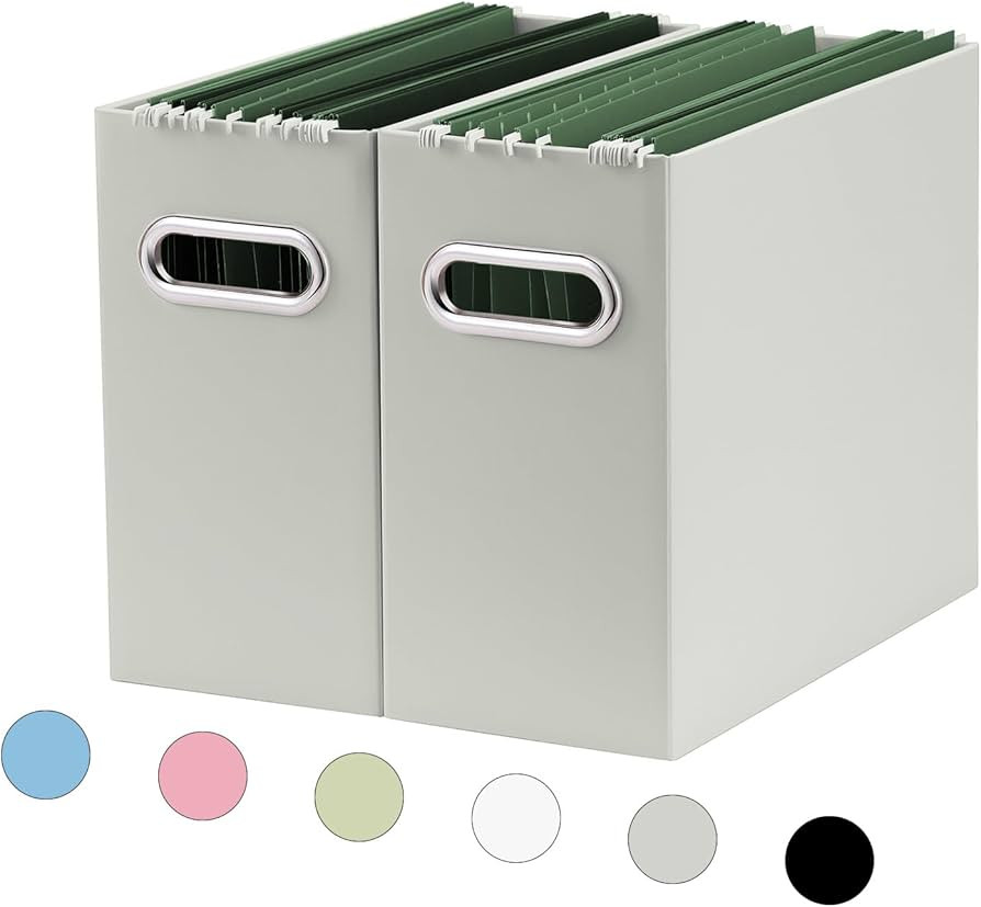 Oterri File Organizer, Small Storage Box, Cardboard File Folder Organizer, Collapsible File Box, ... | Amazon (US)