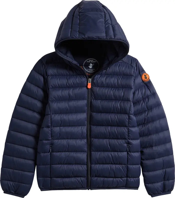 Save The Duck Kids' Dony Short Hooded Puffer Jacket | Nordstrom | Nordstrom