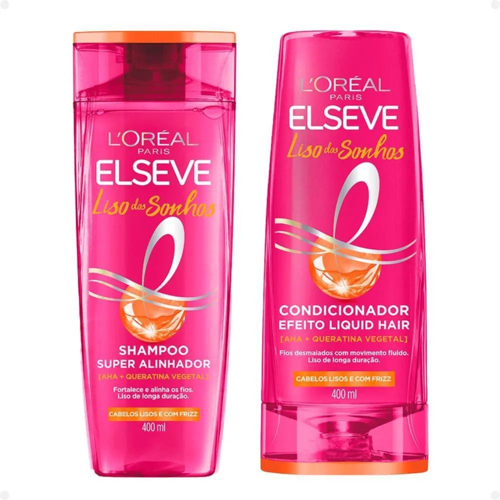 Kit Elseve Liso Dos Sonhos: Shampoo E Condicionador 400Ml | DrogaRaia (BR)