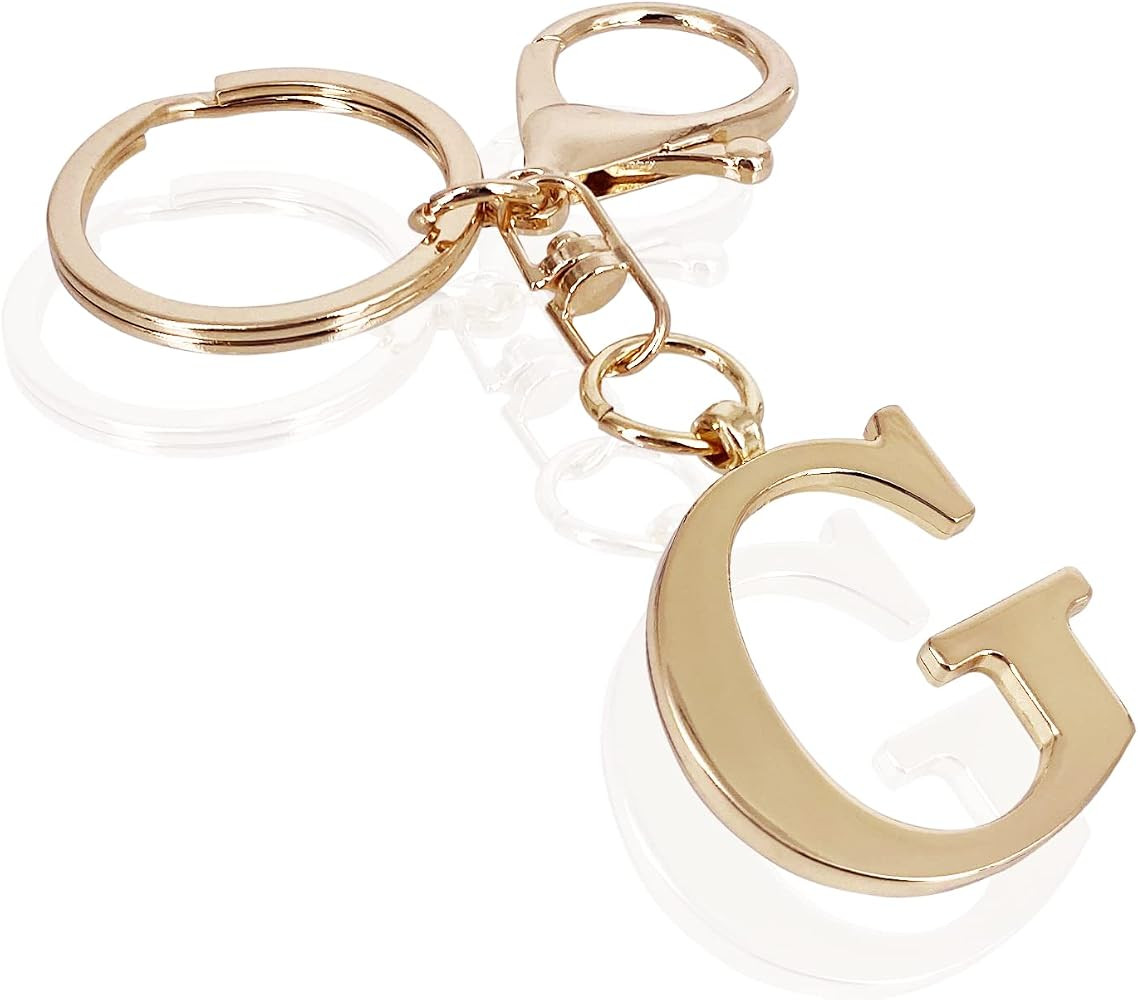 Gold Letter A-Z Keychain for Women Bag Charms Purse Charms For Handbags Metal Alphabet Initial Le... | Amazon (US)