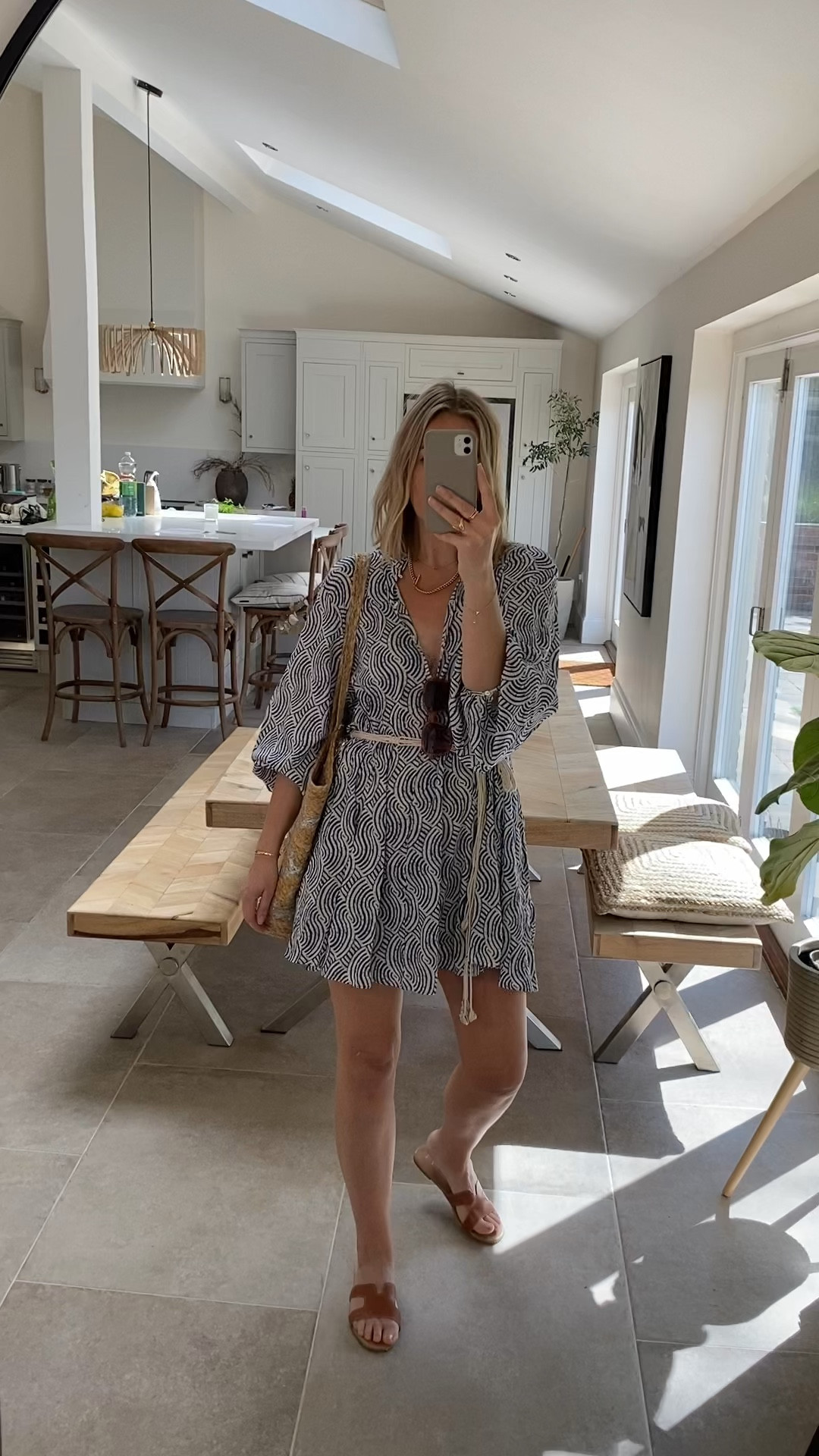 Beautiful mini dress. 
Great for holiday beach cover or evening . Light and flowy cotton viscose fabric and macrame belt. 
Wearing a medium which is very loose but works well as a loose fit  

#LTKtravel #LTKmidsize #LTKsummer