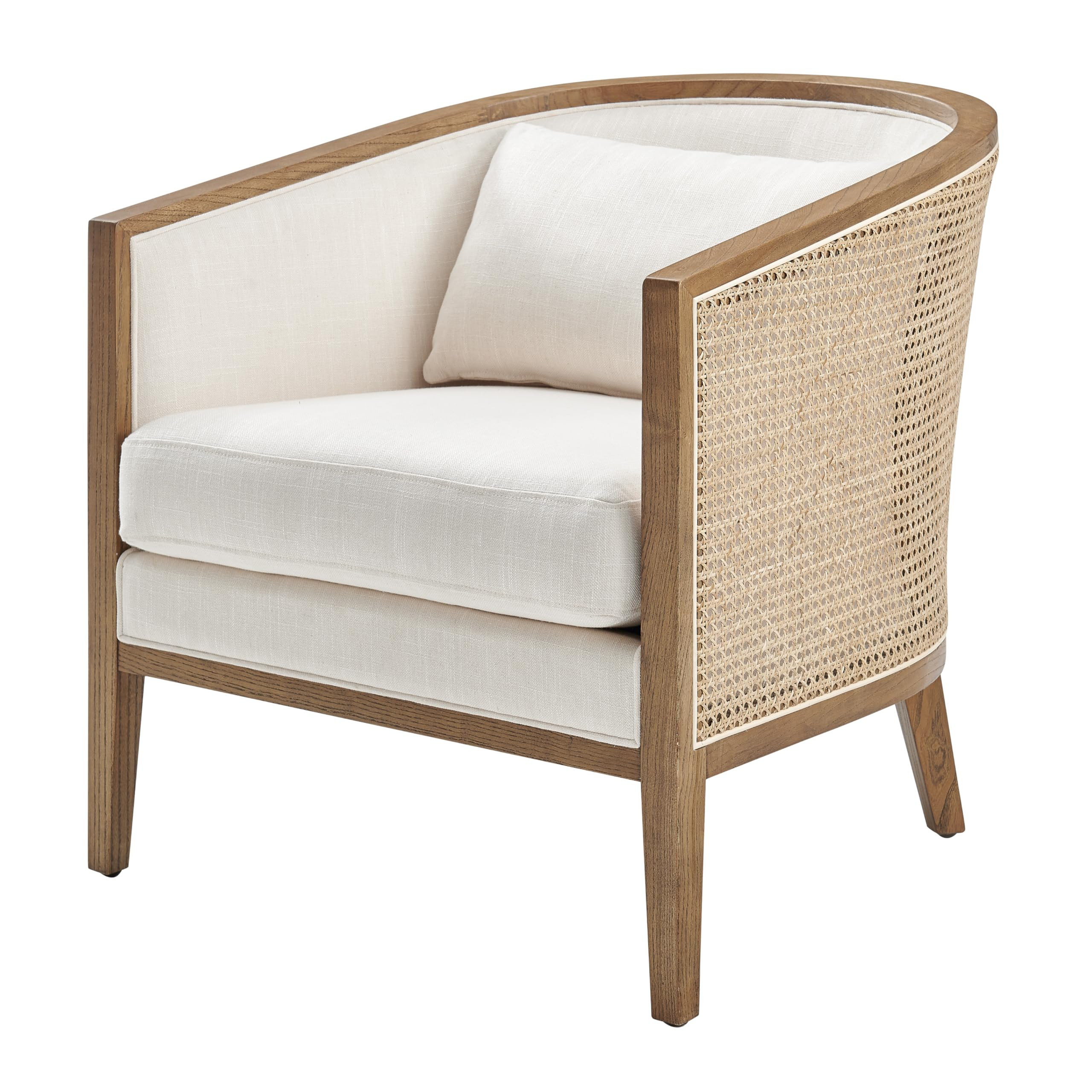 npd furniture and more Tillman Linen Accent Arm Chair w/Rattan | Amazon (US)