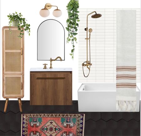 #bathroomdesign
#moodboard
#homedecor
#decor
#inspo
#homeinspo
#rugs
#bathroom
#faucet 
#boho

#LTKsalealert #LTKhome