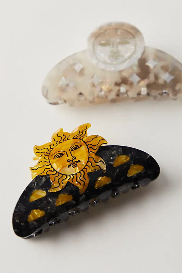 Day And Night Printed Claw Clip | Free People (Global - UK&FR Excluded)