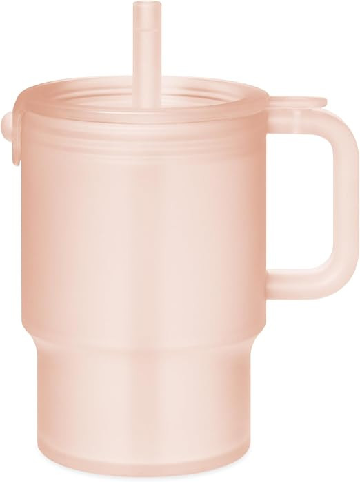 Olababy Silicone Straw Cup for Toddlers & Kids 11oz | Handle | Spill Proof | BPA-Free | Cupholder... | Amazon (US)