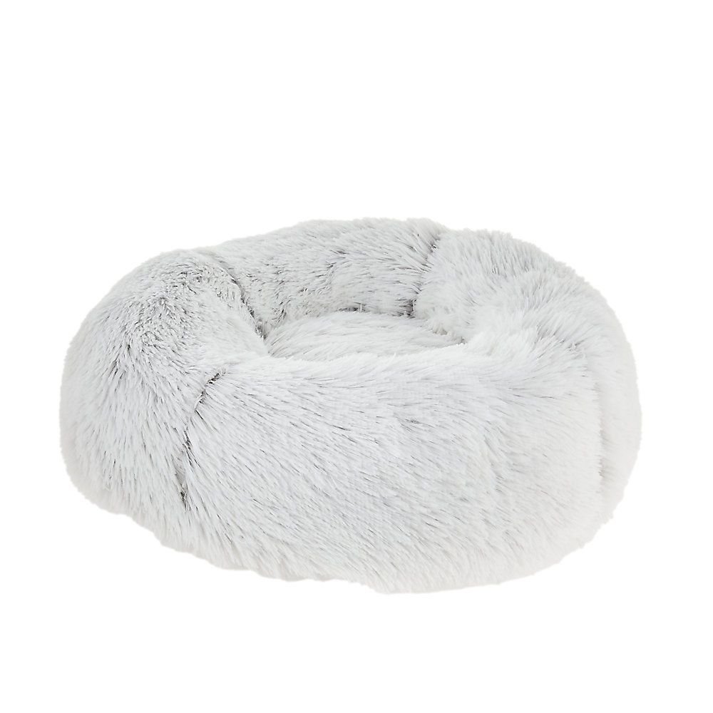 Whisker City® White Mohair Fur Donut Cat Bed | PetSmart