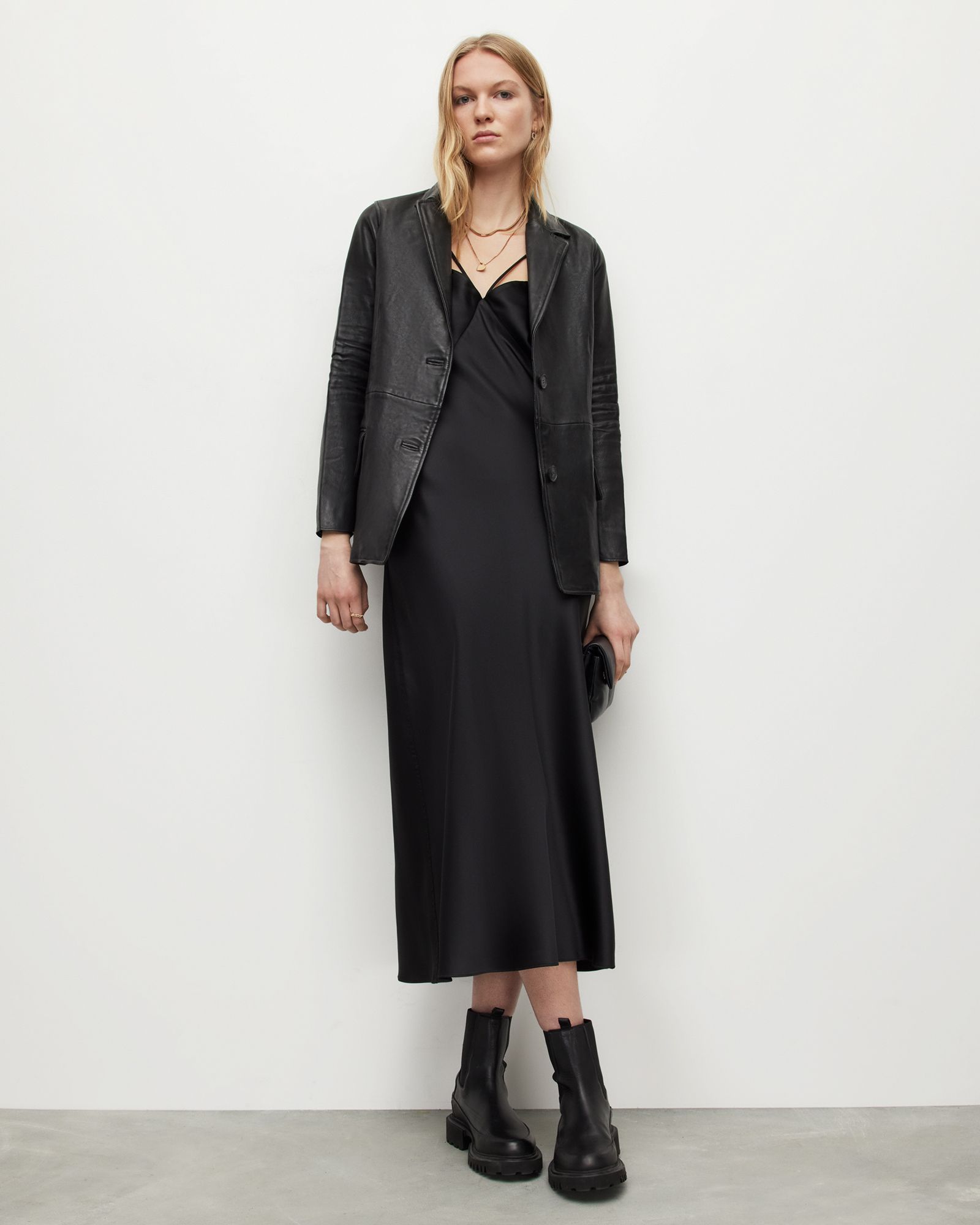 Corinna Relaxed Leather Blazer | AllSaints US