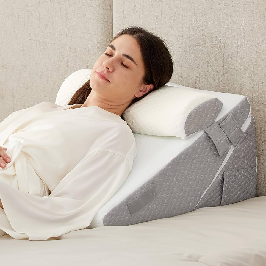 Ruqmuis 3PCS Wedge Pillow Set for After Surgery, Adjustable 9&12 Inch Bed Wedge Pillow for Sleepi... | Amazon (US)