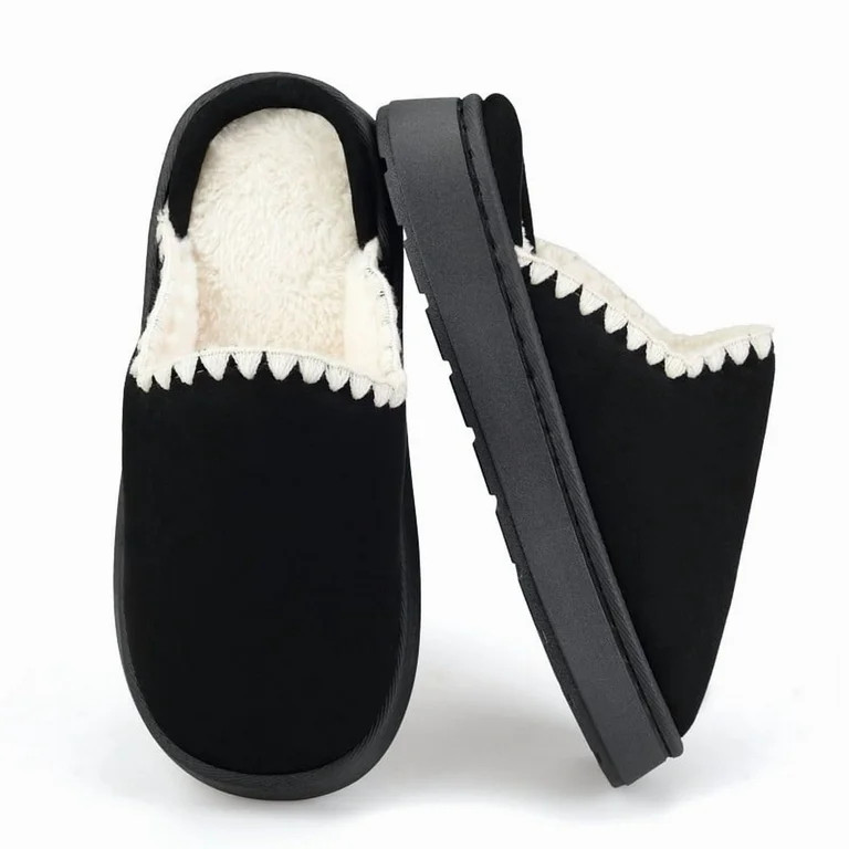 BERANMEY Cozy Platform Fuzzy Slippers for Women and Men Short Ankle Slippers with Anti-Slip Sole ... | Walmart (US)
