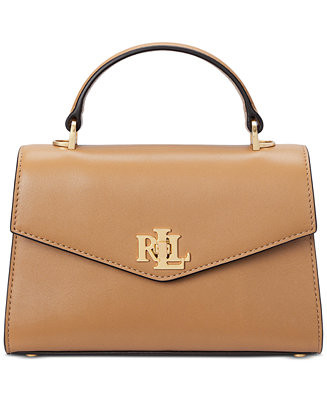 Lauren Ralph Lauren Leather Small Farrah Satchel - Macy's | Macy's