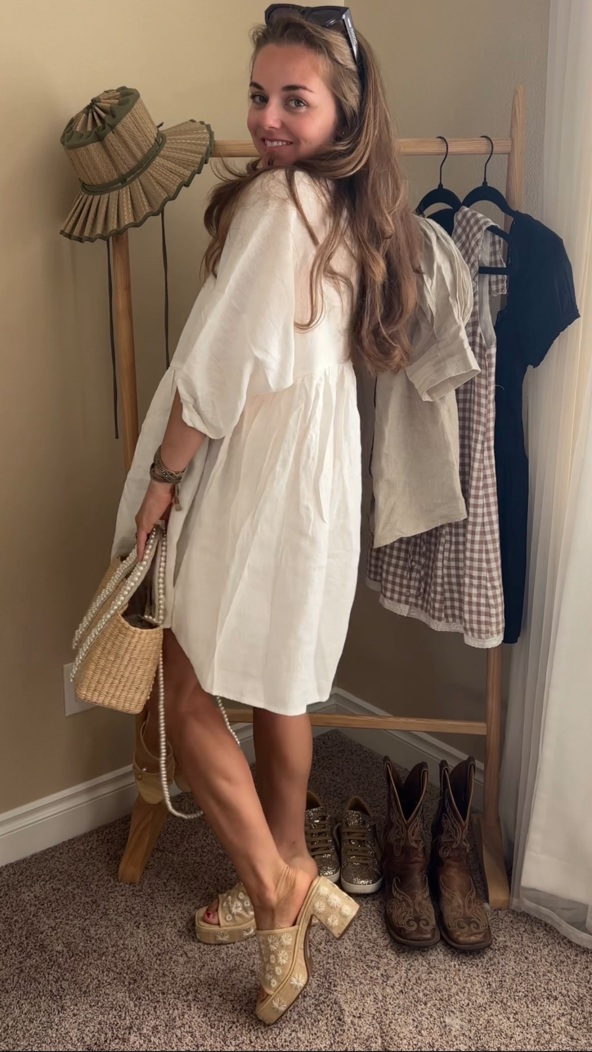 Linen dress outfit styling 

#LTKSeasonal #LTKStyleTip