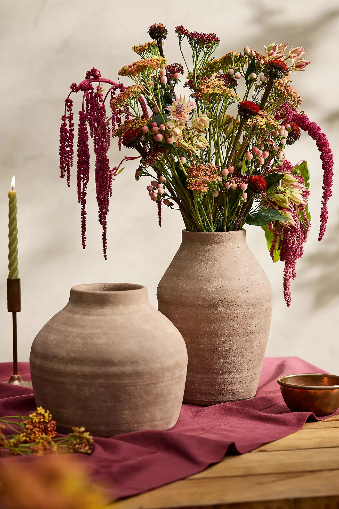 Ribbed Terracotta Vase | Anthropologie (US)