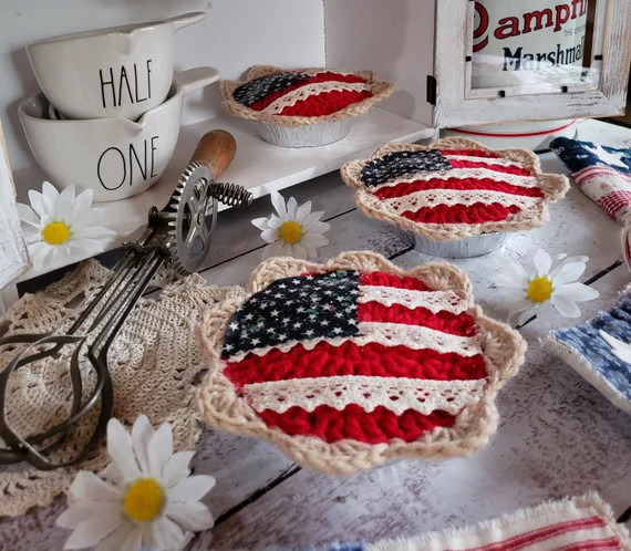 American Pie for Tiered Tray Displays / Patriotic Décor / Fourth of July Decoration / Fake Bake ... | Etsy (US)