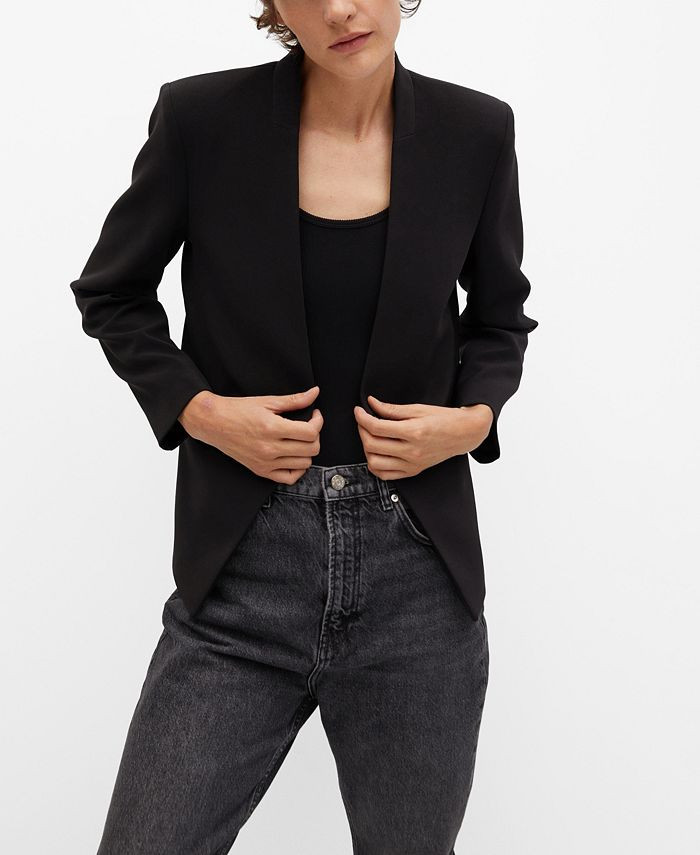 MANGO Crepe Fitted Blazer & Reviews - Women - Macy's | Macys (US)