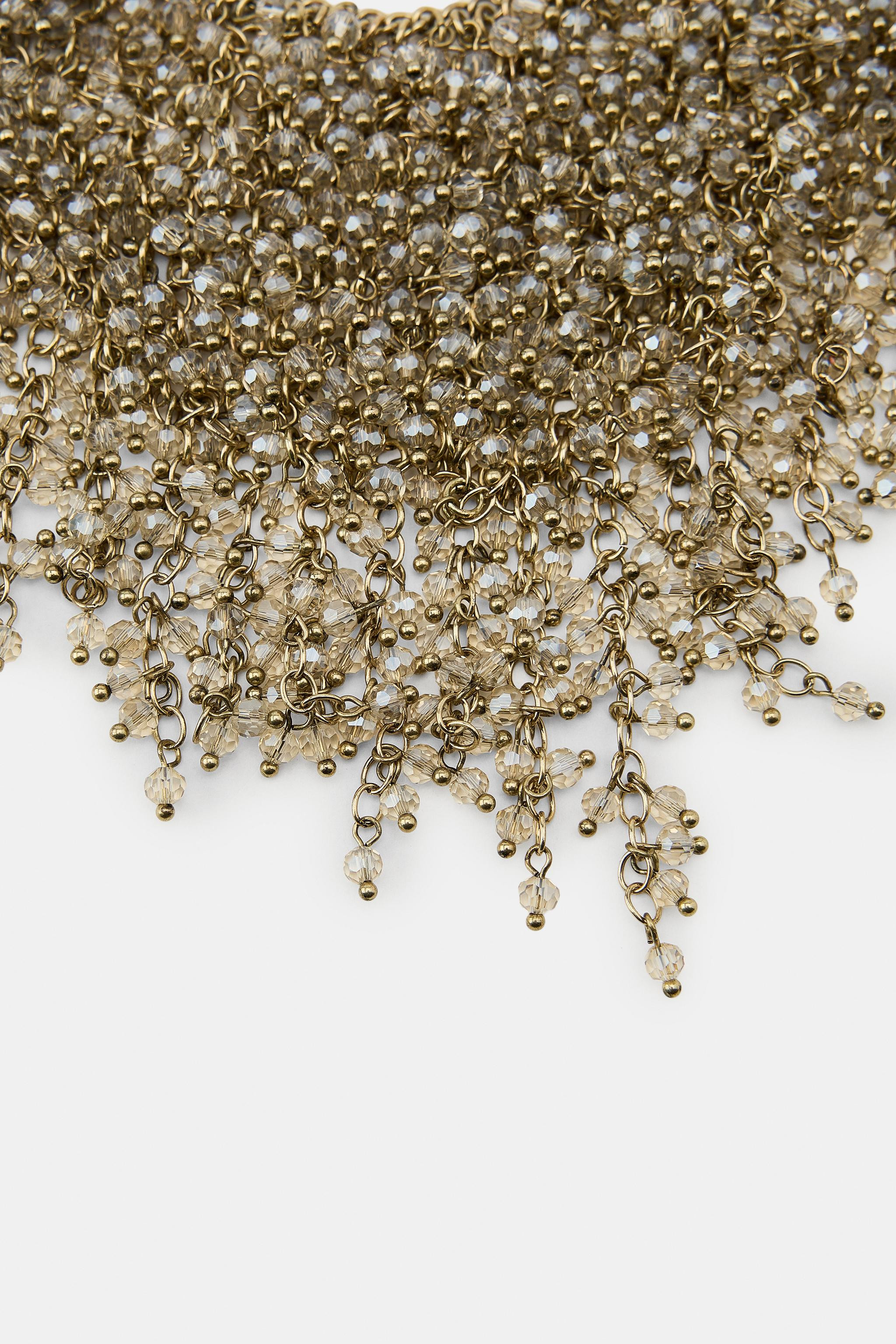 SHIMMERING WATERFALL NECKLACE | Zara US