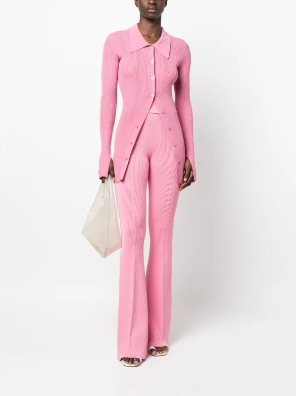 Schlaghose aus geripptem Strick | Farfetch Global