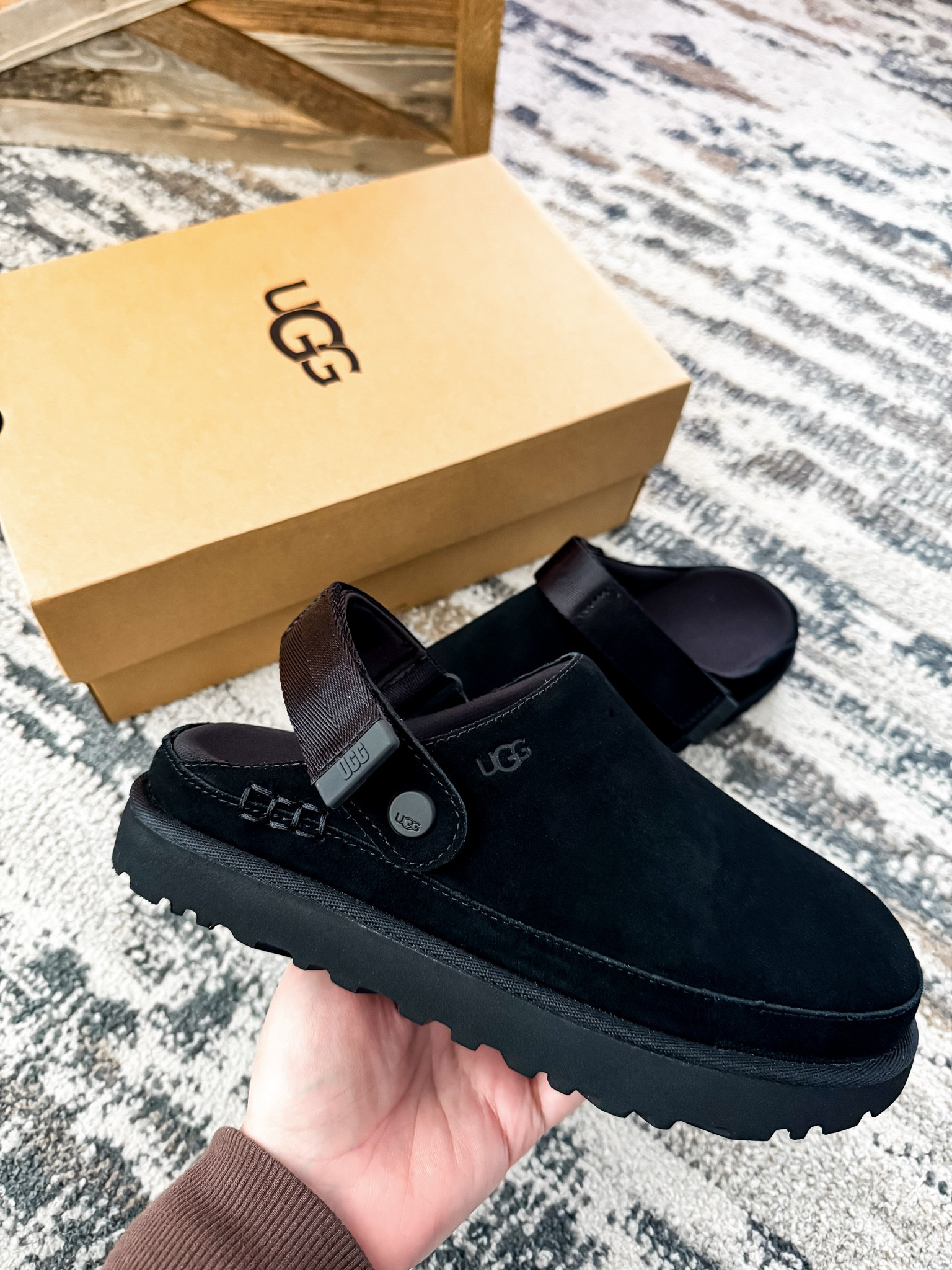 Early Christmas gift and I am loving them. These clogs are super comfortable for those chilly mornings or running errands. 
(I sized up a half size to wear with thicker socks)

#uggs #clogs #gomdenstarclog #womensshoes #giftidea #uggshoes

#LTKStyleTip #LTKGiftGuide #LTKShoeCrush