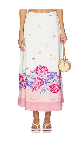 Cleobella Shea Ankle Skirt in Pink. - size S | Revolve Clothing (Global)