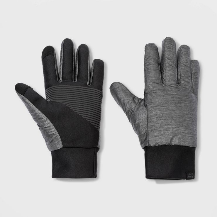 Men's Puffer Gloves - All in Motion™ Heather Gray | Target