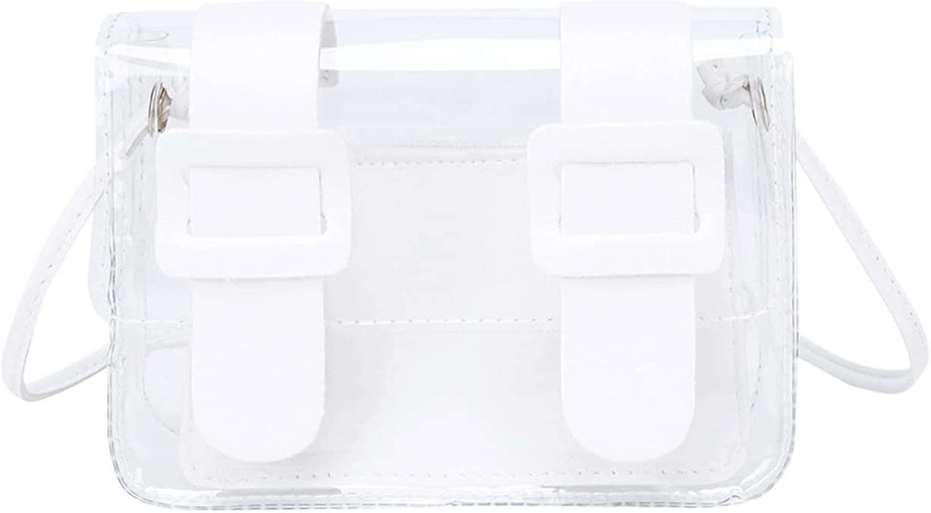 Womens PVC Mini Handbags Clear Cluth Purse Tote Bag Messenger Shoulder | Amazon (US)