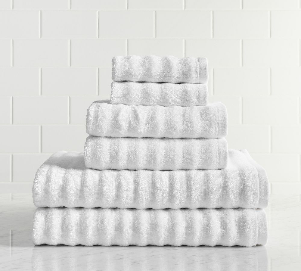 Textured Striped Towel Set | Pottery Barn (US)