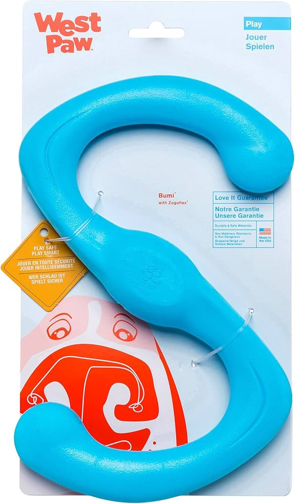 West Paw Zogoflex Bumi Dog Tug Toy – S-Shaped, Lightweight Chew Toys for Fetch, Play, Pet Exerc... | Amazon (US)