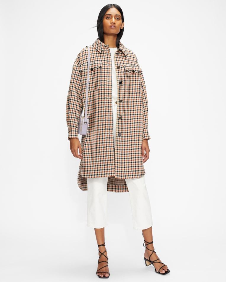 Oversized check shacket | Ted Baker (UK)