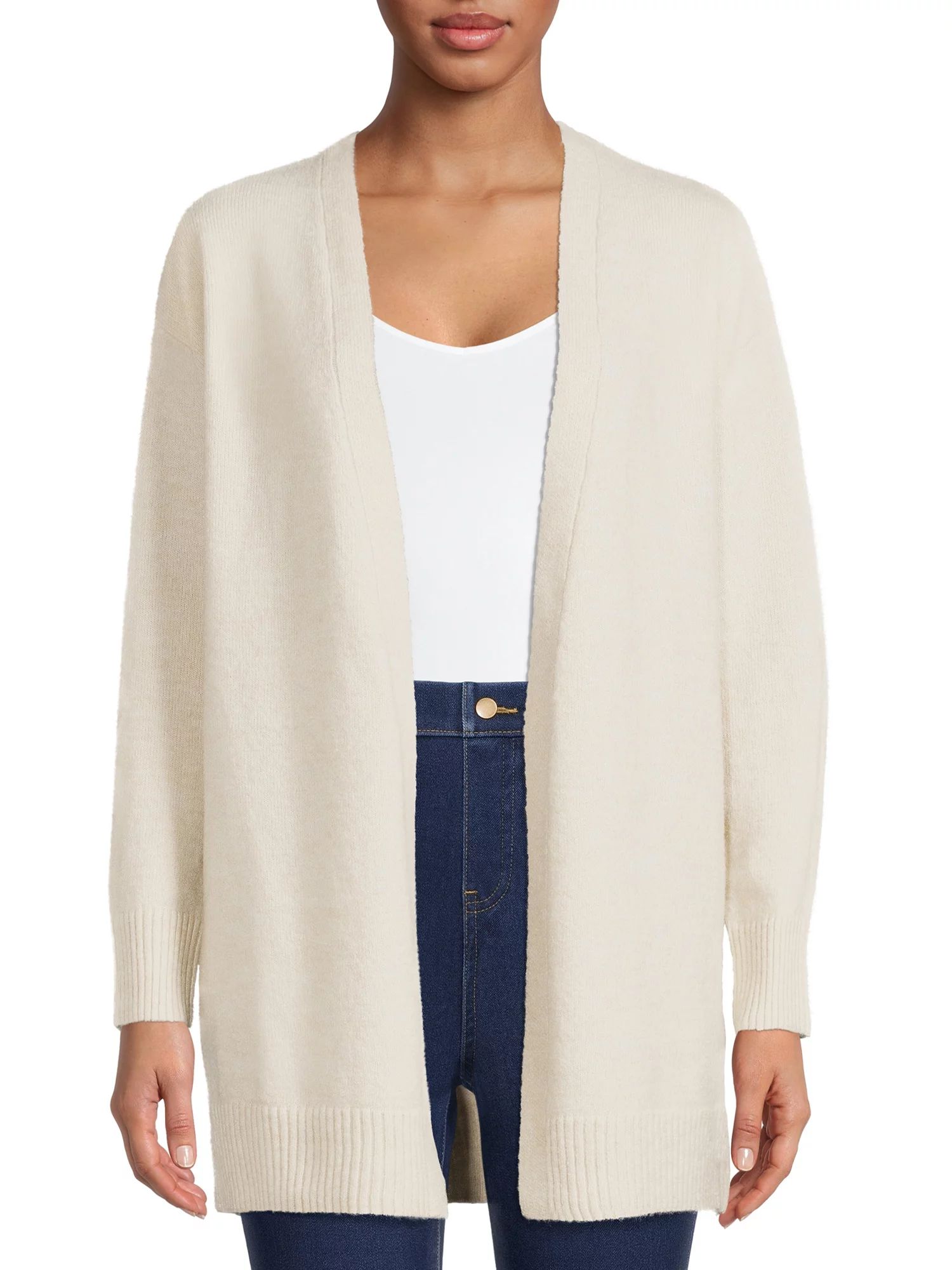 Time and Tru Women's Open Cardigan | Walmart (US)