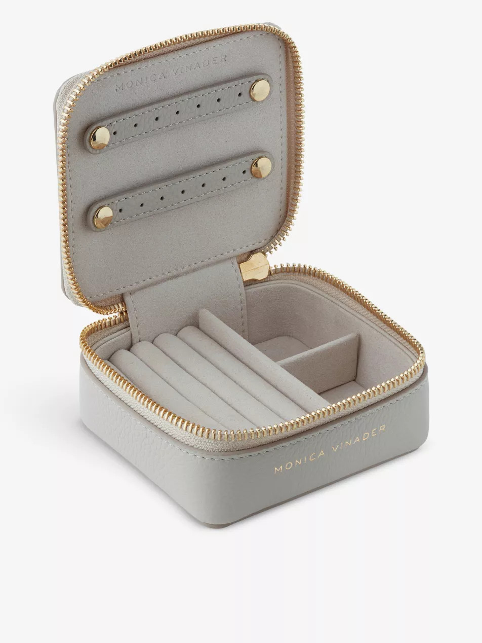 Logo-embossed leather jewellery box | Selfridges