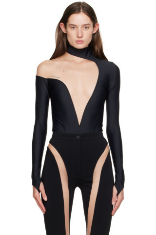 Black Illusion Bodysuit | SSENSE