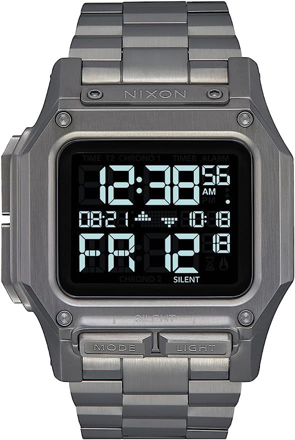 NIXON Regulus SS A1268-100m Water Resistant Men's Digital Sport Watch (46mm Watch Face, 29mm-24mm... | Amazon (US)
