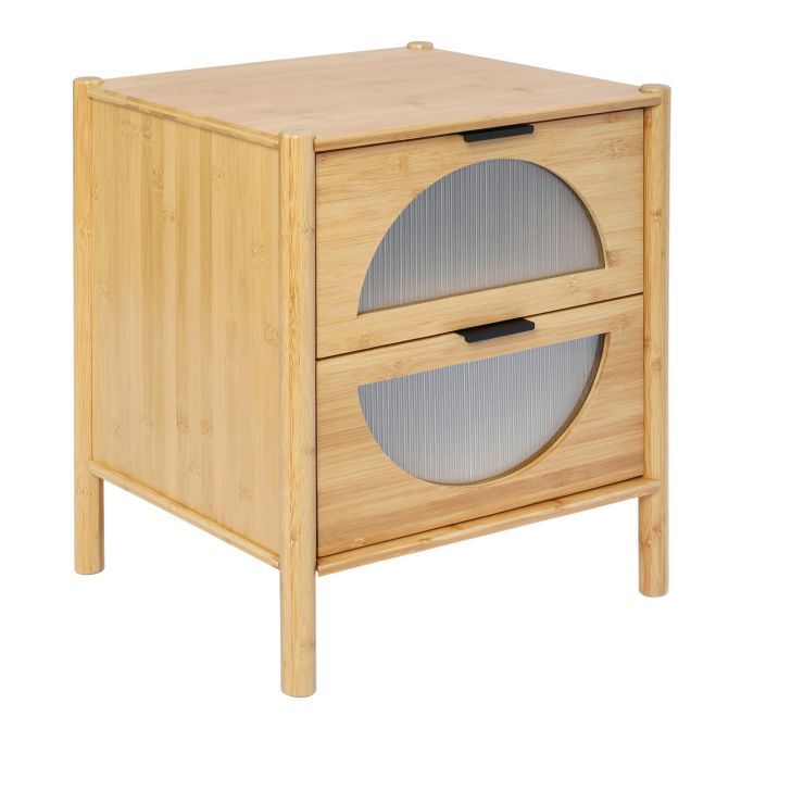 Aash  2 Drawers Environmentally Friendly Bamboo Accent Nightstand With Storage,Pale Yellow Finish... | Target