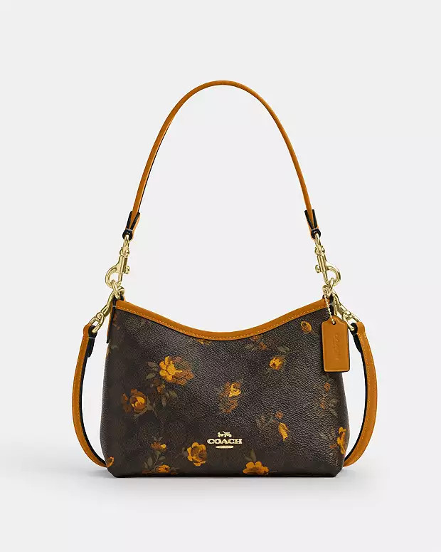 Laurel Small Shoulder Bag In Signature Canvas With Floral Print | Coach Outlet US