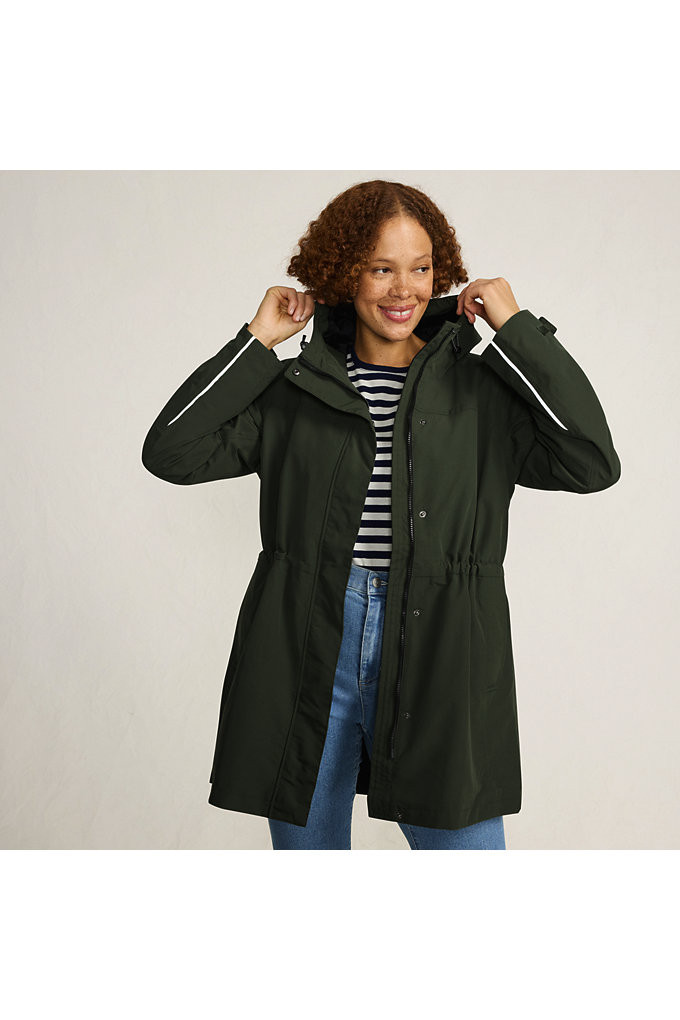 Women's Plus Size Squall Hooded Waterproof Raincoat - Lands' End - Green - 3X | Lands' End (US)
