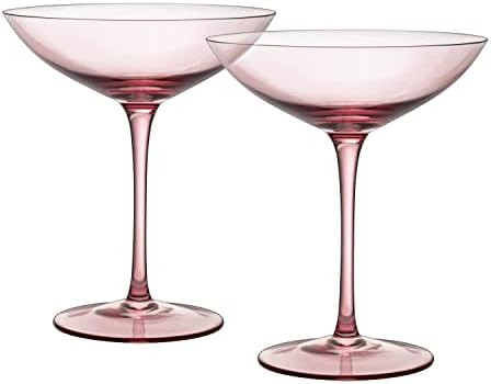 The Wine Savant Champagne Coupes 12oz Colorful Champagne Glasses, Prosecco, Mimosa Glasses Set, C... | Amazon (US)