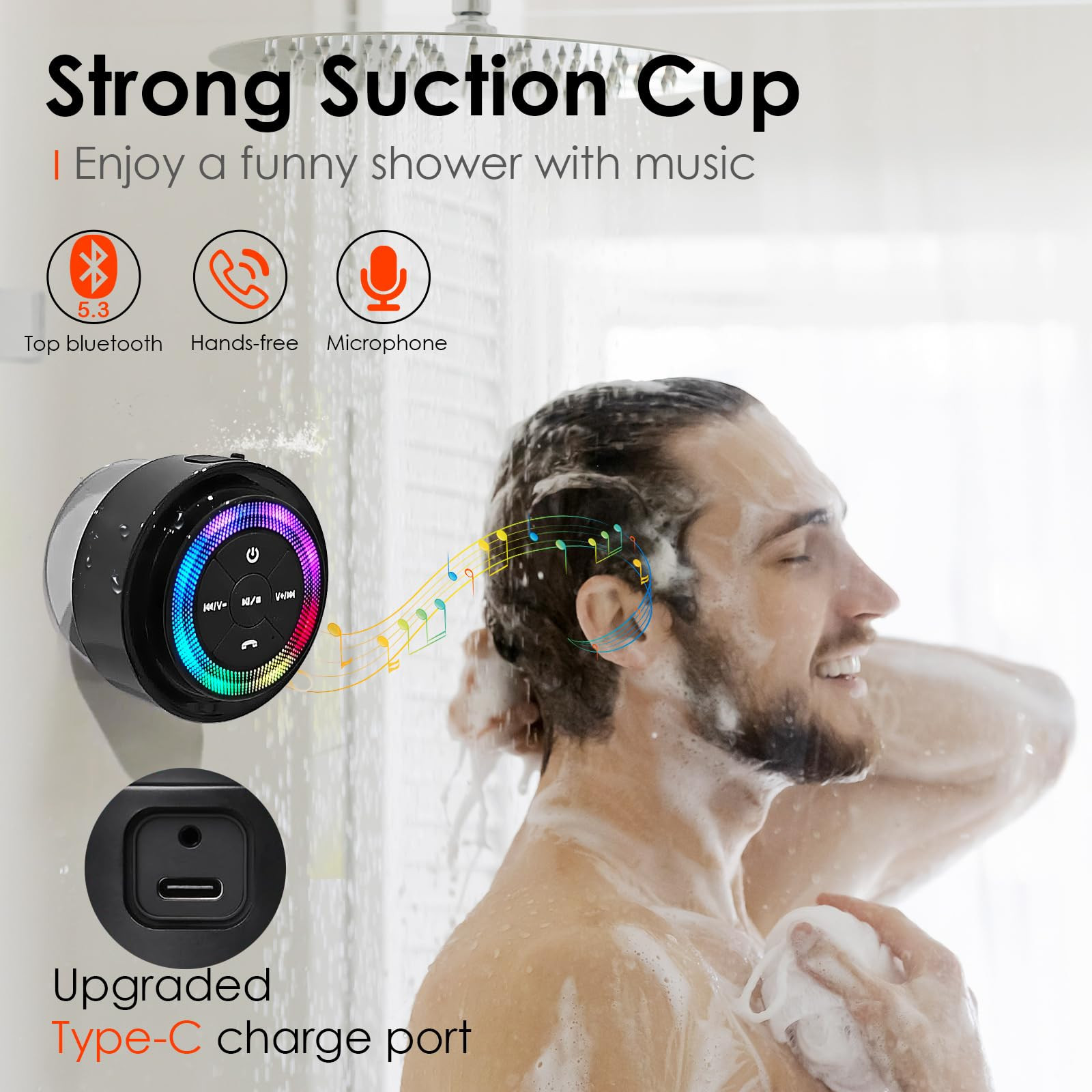 XLeader Shower Speaker, Upgraded,Certified IPX7 Waterproof, Mini Bluetooth Wireless Small Speaker... | Amazon (US)