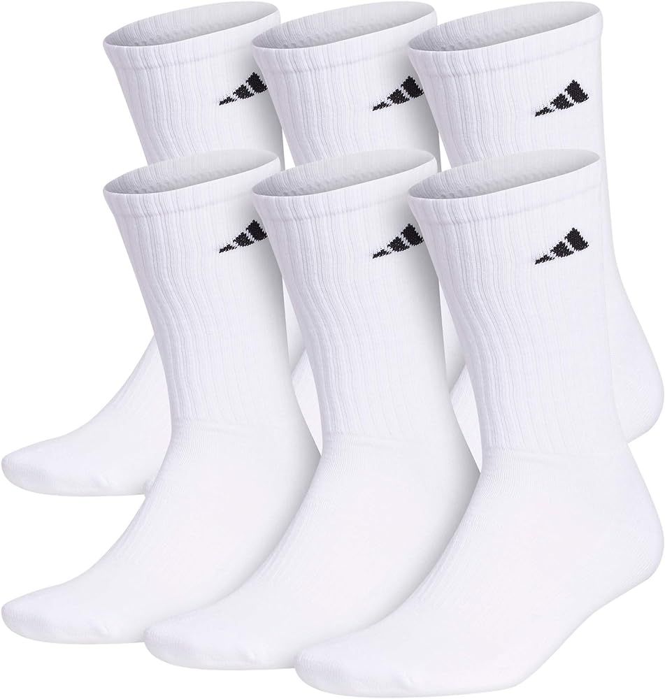 adidas mens Athletic Cushioned Crew Socks (6-pair) | Amazon (US)