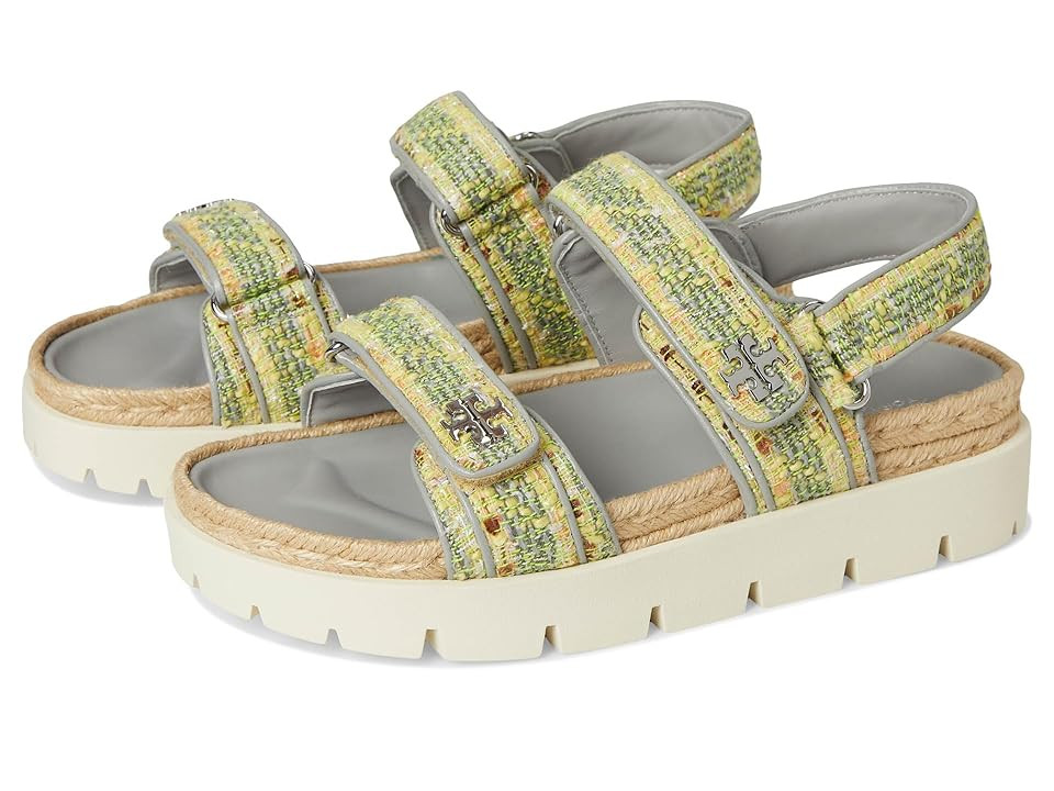 Tory Burch Kira Rope Sport Sandal Women's Shoes Yellow Multi/Loutre Gray : 12 M, Leather | Zappos