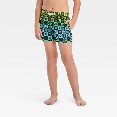 Boys' Gradiant Checkered Swim Shorts - art class™ | Target